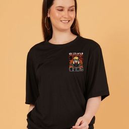 Kasendra Women Graphic Printed Round Neck Cotton Oversized T-shirt-picture-45