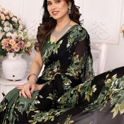 Panzora Floral Poly Georgette Saree-image-89