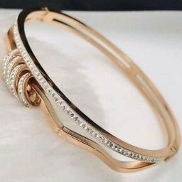 STYLEKRAFT Unisex Brass Gold-Plated Bangle-Style Bracelet-image-98