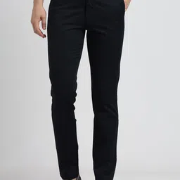 Turtle Men Checked Relaxed Skinny Fit Mid Rose Chinos Trousers-image-53