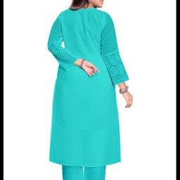 ZAZADIYA ENTERPRISE Women Sea Green Kurtis-image-90
