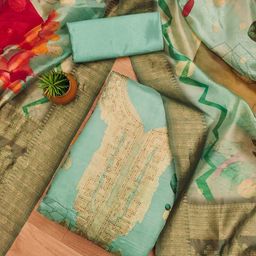 Rangtulika Ethnics Printed Organza Unstitched Dress Material-image-88