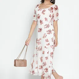 DRAAX Fashions Floral Print Off-Shoulder Maxi Dress-image-76