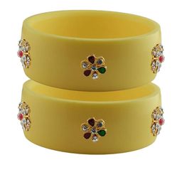 Vidhya Kangan Women Beige Bangle-image-3