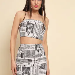 TANDUL Women Alphanumeric Printed Mini Bodycon Dress-picture-8