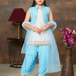 Muhuratam Girls Printed Kurta Set-picture-34