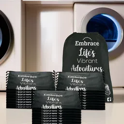 Aura Black & White 24 Pieces Typography Printed Water Resistant Multi-Utility Organisers-33