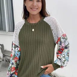StyleCast Women Round Neck Floral Pullover-picture-17