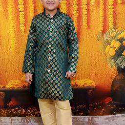 BownBee Boys Self-Design Sherwani Set-7
