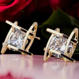 OOMPH Crystals Studded Square Studs-52