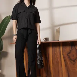 The Roadster Lifestyle Co Short Sleeve Shirt & Trousers-picture-48