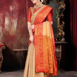 JAY FASHION Woven Design Zari Silk Blend Banarasi Saree-image-38