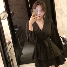 StyleCast Puff Sleeve A-Line Dress-image-12