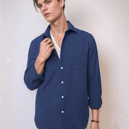 SAMRIZ Men Solid Spread Collar Casual Shirt-picture-4