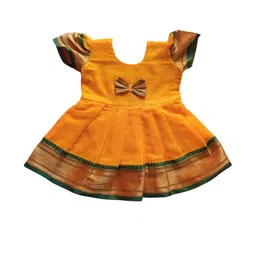 Mom and Me Yellow Cotton Dresses-image-81