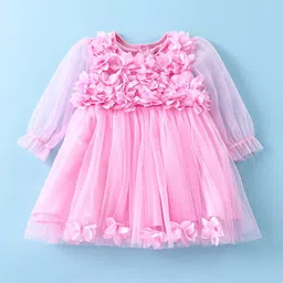 Mark & Mia Infant Girls Full Sleeves Frock Style Bodysuit-image-69