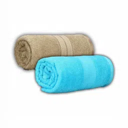 Dollar Green & Blue 2 Pieces Cotton 600 GSM Bath Towel-12