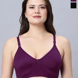 Eden Women Solid All Day Comfort Full Coverage Bra Pack Of 2-image-73