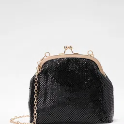 Forever Glam by Pantaloons Embellished Half Moon Clutch-22