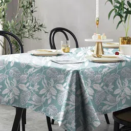 Aura Blue Floral 6 Seater Table Cover-picture-51