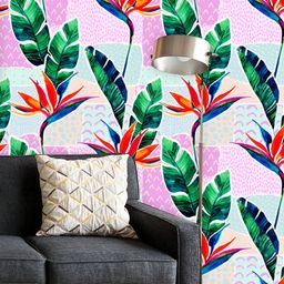 ArtzFolio Printed UV-Resistant Anti-Bacterial Tropical Flowers Peel & Stick Wallpaper-image-80
