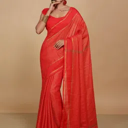 BENGAL HANDLOOM Zari Art Silk Taant Saree-picture-57