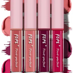 FOPE Set Of 4 Pout Perfect Liquid Lipstick - 4 ml Each - Shade 05-06-11-12-52