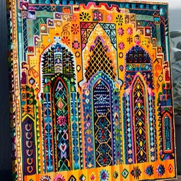 RANDOM Multicoloured 1 Piece Canvas Abstract Wall Paintings-3