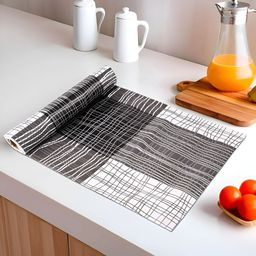 Aura Black Set of 1 Water Resistant Shelf Liner Organisers-41