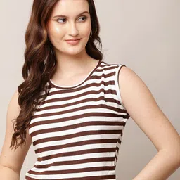 Moda Rapido Striped Cotton Crop Top-picture-9