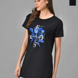 Christy World Women Pack Of 2 Printed Longline T-shirt-image-82