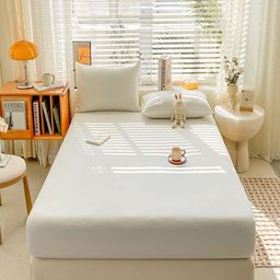 JC HOME White 140 TC King Bedsheet Set-1.8m x 2m-picture-2