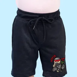 NUSYL Boys Ninja Text Printed Shorts-image-29