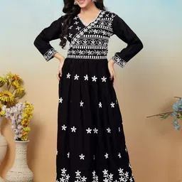 LeeliPeeri Designer Chikankari Embroidered Top With Trouser Co-Ords-picture-17