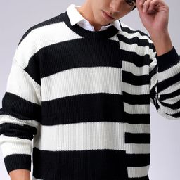 The Indian Garage Co Men Striped Pullover-picture-2