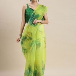 KIMISHA Floral Printed Organza Saree-image-102