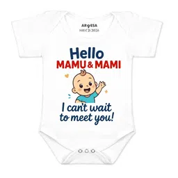 Arvesa Kids-Unisex White Cotton Rompers-picture-4