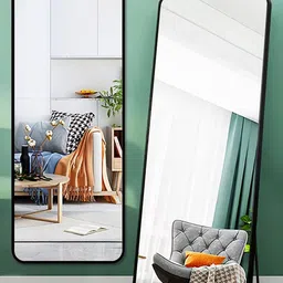 THE ARTMENT Black Vista Frame Floor Mirror-picture-1