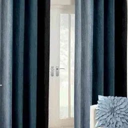BELLA TRUE Black 2 Pieces Long Door Curtains-image-65