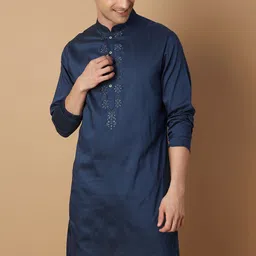 Melange by Lifestyle Men Embroidered Thread Work Kurta-picture-48