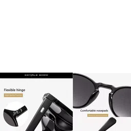 Dervin Unisex Round Sunglasses with UV Protected Lens image 3