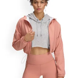 UNDER ARMOUR UA Women Unstoppable Woven Hooded Cropped Sporty Jacket-picture-36