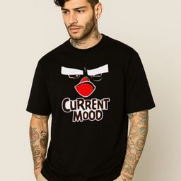 Be Crazy Angry Mood Printed Round Neck Oversized Cotton T-shirt-image-60
