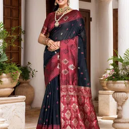Anouk Ethnic Motifs Woven Design Chanderi Saree-picture-10