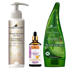 Park Daniel Set Of 3 Aloe Vera Gel - 130 ml & Under Eye Serum - 30 ml & Sunscreen - 100 ml-15