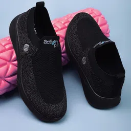 Action Men Woven Design Slip-On Sneakers-image-21