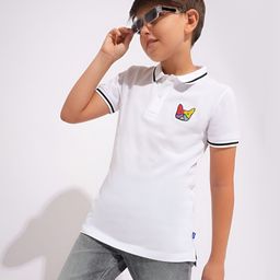 Jack & Jones Junior Boys Graphic Printed Polo Collar Pure Cotton T-shirt-picture-48