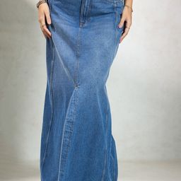 Virgio Women Pure Cotton Flared Maxi Skirts-image-25