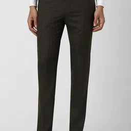 Van Heusen Men Checked Slim Fit Trousers-picture-21