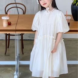 LULU & SKY Puff Sleeve A-Line Dress-image-84